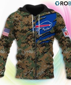 Buffalo Bills NFL Honor US Marine Veterans 3D Hoodie, Buffalo Bills Shirt