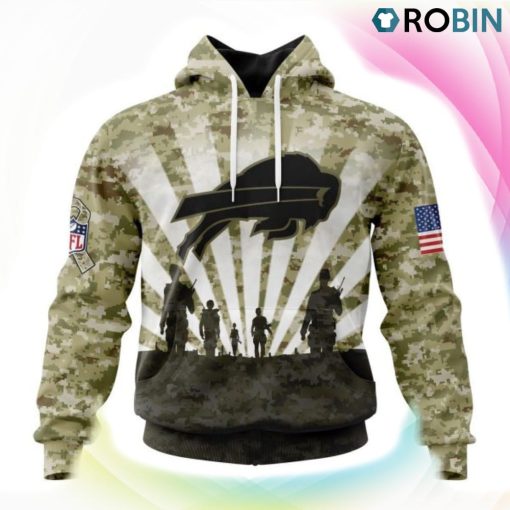 Buffalo Bills NFL Salute To Service 3D Hoodie, Bills Apparel