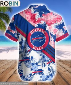 Buffalo Bills Watercolor Pattern Hibiscus Hawaiian Shirt