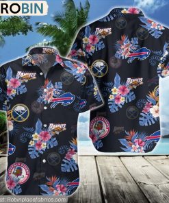 Buffalo Sports Logo Team Hawaiian Shirt