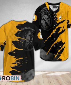 Bundaberg Rum Metal Crack Pattern Baseball Jersey Shirt Style