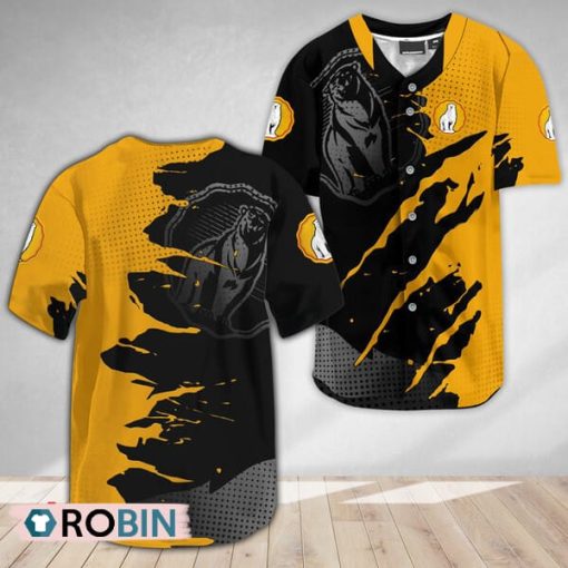Bundaberg Rum Metal Crack Pattern Baseball Jersey Shirt Style