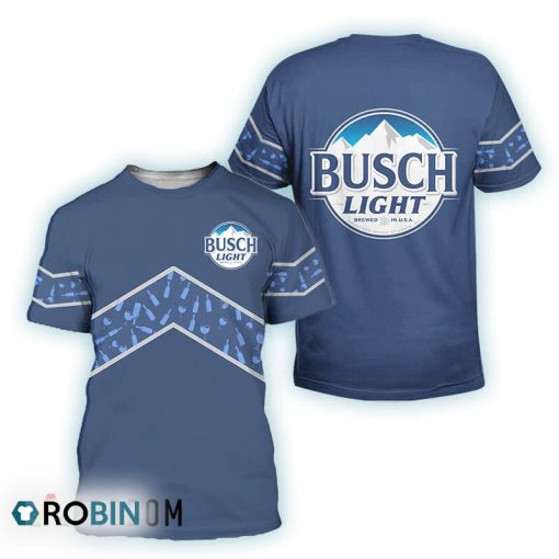 Busch Light Beer Blue Wine Pattern T-Shirt