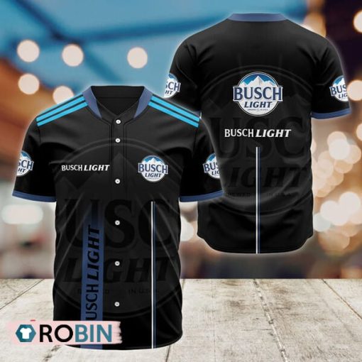 Busch Light Black Label Logo Baseball Jersey Shirt Style