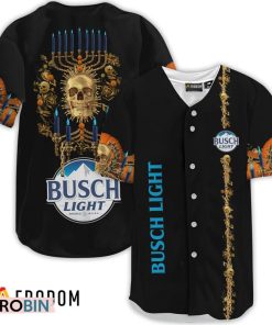 Busch Light Golden Skull And Pumpkin Baseball Jersey Shirt Style Busch Light Golden Skull And Pumpkin Baseball Jersey Shirt Style