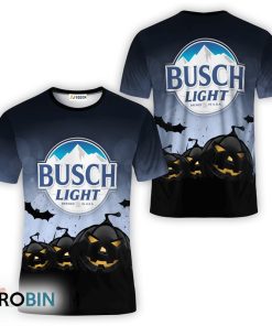 Busch Light Halloween Night Pumpkin 3D All Over Printed T-Shirt
