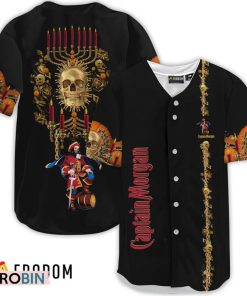 Captain Morgan Golden Skull And Pumpkin Baseball Jersey Shirt Style Captain Morgan Golden Skull And Pumpkin Baseball Jersey Shirt Style