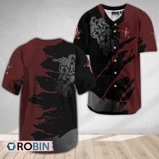 Captain Morgan Metal Crack Pattern Baseball Jersey Shirt Style