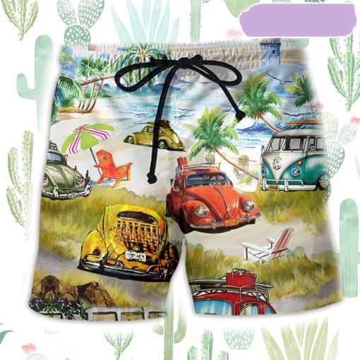 Car Love Beach In Summer Beach Short, Gift for Holiday Summer