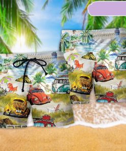 Car Love Beach In Summer Beach Short, Gift for Holiday Summer