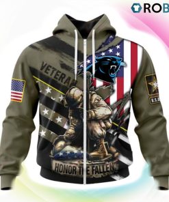 Carolina Panthers NFL Honor Veterans And Their Families 3D Hoodie, Carolina Panthers Gifts for Fans