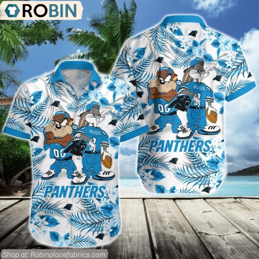 Carolina Panthers Taz And Bugs NFL Teams Hawaiian Shirt