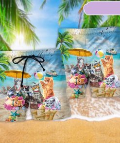 Cat Love Beach Sunshine Beach Short, Gift for Holiday Summer