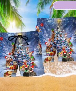 Cats Love Christmas Everytime Beach Short, Gift for Holiday Summer