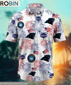 Charlotte Sports Logo Pattern Happy 4th Of July Hawaiian Shirt