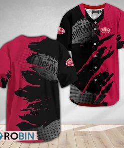 Cheerwine Metal Crack Pattern Baseball Jersey Shirt Style