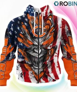 Chicago Bears Demon Face Design 3D Hoodie, Chicago Bears Merch