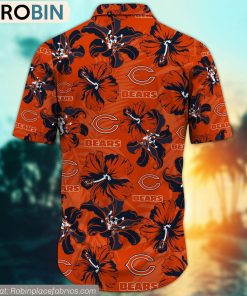 Chicago Bears Hibiscus Tropical Pattern NFL Hawaiian Shirt