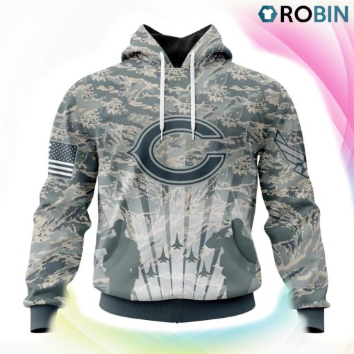 Chicago Bears NFL Honor US Air Force Veterans 3D Hoodie, Chicago Bears Gifts