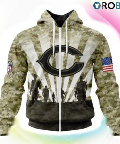 Chicago Bears NFL Salute To Service 3D Hoodie, Chicago Bears Gifts for Fans Chicago Bears NFL Salute To Service 3D Hoodie, Chicago Bears Gifts for Fans