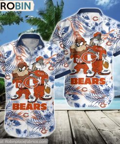 Chicago Bears Taz And Bugs NFL Teams Hawaiian Shirt