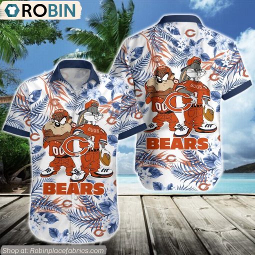 Chicago Bears Taz And Bugs NFL Teams Hawaiian Shirt