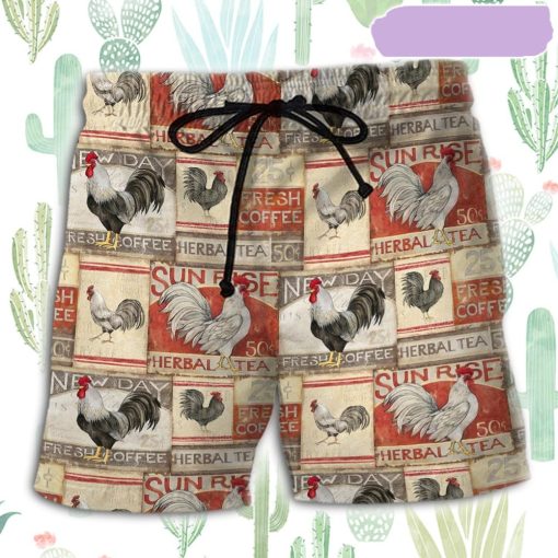Chicken Farmhouse Patch Beach Short, Gift for Holiday Summer
