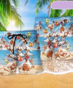 Chicken On The Beach Farm Beach Short, Gift for Holiday Summer