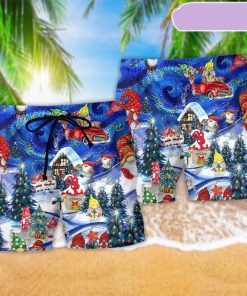Christmas Hanging With My Gnomies Beach Short, Gift for Holiday Summer Christmas Hanging With My Gnomies Beach Short, Gift for Holiday Summer
