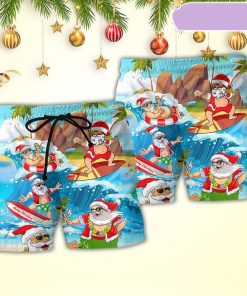 Christmas Santa Claus Play On The Beach Mele Kalikimaka Funny Beach Short, Gift for Holiday Summer Christmas Santa Claus Play On The Beach Mele Kalikimaka Funny Beach Short, Gift for Holiday Summer