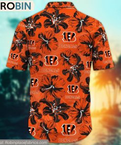 Cincinnati Bengals Hibiscus Tropical Pattern NFL Hawaiian Shirt