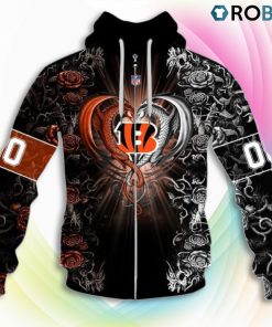 Cincinnati Bengals NFL Rose Dragon 3D Hoodie, Cincinnati Bengals Clothing