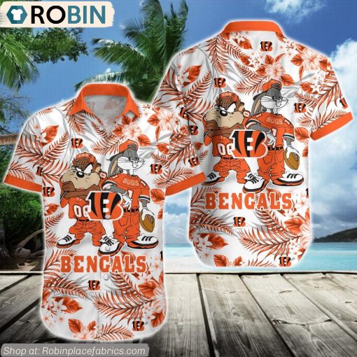 Cincinnati Bengals Taz And Bugs NFL Teams Hawaiian Shirt
