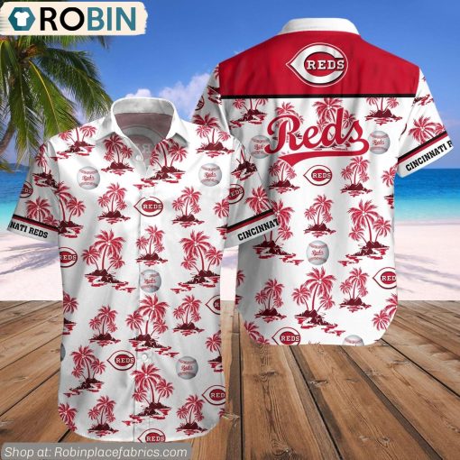 Cincinnati Reds Palm Island Pattern MLB Hawaiian Shirt