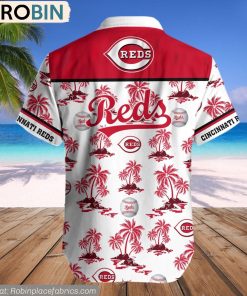 Cincinnati Reds Palm Island Pattern MLB Hawaiian Shirt Cincinnati Reds Palm Island Pattern MLB Hawaiian Shirt