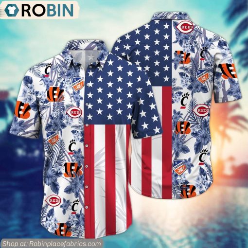 Cincinnati Sports Team Happy 4th Of July Hawaiian Shirt