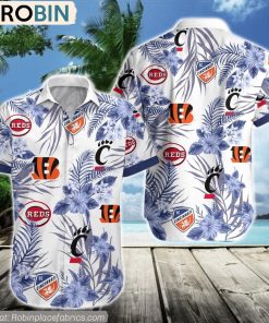 Cincinnati Sports Tropical Pattern Hawaiian Shirt