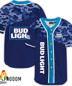 Classic Camouflage Bud Light Baseball Jersey Shirt Style Classic Camouflage Bud Light Baseball Jersey Shirt Style