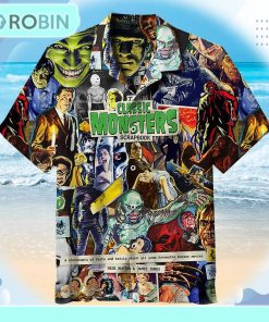 Classic Monsters Scrapbook Hawaiian Shirt