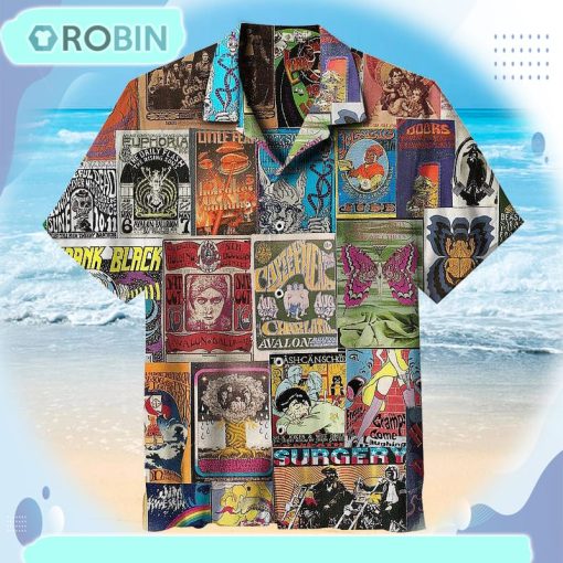 Classic Rock Poster Collage Universal Hawaiian Shirt