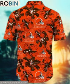 Cleveland Browns Hibiscus Tropical Pattern NFL Hawaiian Shirt Cleveland Browns Hibiscus Tropical Pattern NFL Hawaiian Shirt