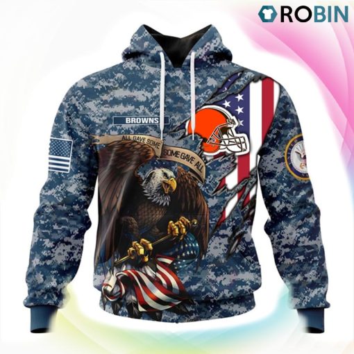 Cleveland Browns NFL Honor US Navy Veterans 3D Hoodie, Cleveland Browns Shirt
