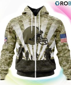 Cleveland Browns NFL Salute To Service 3D Hoodie, Browns Gifts