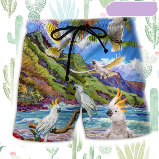 Cockatoo Beautiful Landscape Ocean Beach Short, Gift for Holiday Summer
