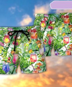 Cocktail Beach Drinks Bar Party Beach Short, Gift for Holiday Summer
