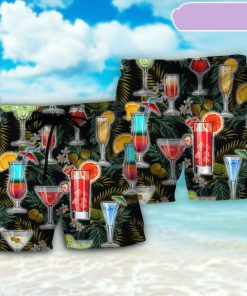Cocktail Summer Tropical Beach Beach Short, Gift for Holiday Summer