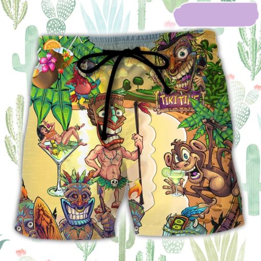 Cocktail Tiki Bar Summer Beach Beach Short, Gift for Holiday Summer