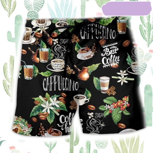 Coffee I Love Coffee Beach Short, Gift for Holiday Summer