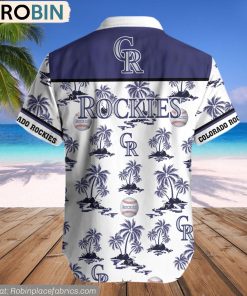 Colorado Rockies Palm Island Pattern MLB Hawaiian Shirt Colorado Rockies Palm Island Pattern MLB Hawaiian Shirt
