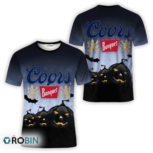 Coors Banquet Halloween Night Pumpkin 3D Printed T-Shirt